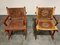 Leather & Wood Rocking Chairs by Angel I. Pazmino, 1960s, Set of 2 5