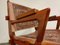 Sedie a dondolo in pelle e legno di Angel I. Pazmino, anni '60, set di 2, Immagine 11