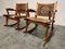 Leather & Wood Rocking Chairs by Angel I. Pazmino, 1960s, Set of 2 7