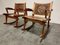 Leather & Wood Rocking Chairs by Angel I. Pazmino, 1960s, Set of 2, Image 7