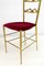Modern Brass Dining Chairs with High Backs from Chiavari, 1950s, Set of 2 6