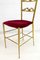 Modern Brass Dining Chairs with High Backs from Chiavari, 1950s, Set of 2, Image 6