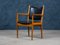 Fauteuils JH-513 Mid-Century en Teck et Cuir par Hans J. Wegner pour Johannes Hansen, Set de 2 2