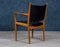 Mid-Century JH-513 Teak & Leather Armchairs by Hans J. Wegner for Johannes Hansen, Set of 2, Image 13