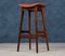 Mid-Century Rosewood & Leather Bar Stools by Erik Buch for Dyrlund, Set of 4, Image 2