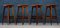 Mid-Century Rosewood & Leather Bar Stools by Erik Buch for Dyrlund, Set of 4 10