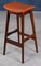 Mid-Century Rosewood & Leather Bar Stools by Erik Buch for Dyrlund, Set of 4 8