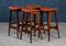 Mid-Century Rosewood & Leather Bar Stools by Erik Buch for Dyrlund, Set of 4 4