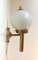 Danish Brass and Opaline Glass Wall Sconce from Abo Metalkunst, 1970s, Image 1