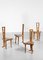 Handwerkliche Stühle aus Olivenholz und Keramik, 1960er, 6er Set 11