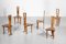 Handwerkliche Stühle aus Olivenholz und Keramik, 1960er, 6er Set 4