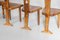Handwerkliche Stühle aus Olivenholz und Keramik, 1960er, 6er Set 9