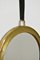 Vintage Mirror with Brass Frame, String & Ring for Affixing, 1950s, Image 3
