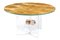 Tavolo Portofino rotondo in vetro e legno di ulivo di VGnewtrend, Immagine 1