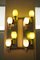 Milchglas & Messing Wandlampen von Stilnovo, 1960er, 4er Set 5
