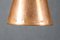 Lampada a sospensione conica in rame di Th. Handcrafted Copper Cone Rustic, Danimarca Valentin, anni '70, Immagine 2