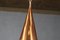 Lampada a sospensione conica in rame di Th. Handcrafted Copper Cone Rustic, Danimarca Valentin, anni '70, Immagine 3