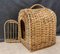 Mid-Century French Wicker Transport Cat or Dog Basket, 1950s 3