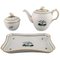 Royal Copenhagen Teapot, Sugar Bowl & Tray in Hand-Painted Porcelain, Set of 3 1