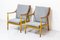 FD 135 Easy Chairs by Peter Hvidt & Orla Mølgaard-Nielsen for France & Daverkosen, 1950s, Set of 2 12