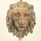 Antique Table Lamps with Terracotta Lion Masks, Set of 2 2