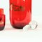 Mid-Century Alcohol Bottle & Shot Set in Red Glass, Czechoslovakia, 1960s, Set of 7 2