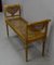 Small Louis XVI Style Bench in Gilded Wood and Cannage, 1900s, Image 3