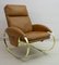 Leather Rocking Chair by Guido Faleschini, 1970s, Image 1