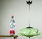 Vintage Deckenlampe mit Marmor Glasschirm von EBA 7