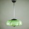 Vintage Ceiling Lamp with Marble Glass Shade from EBA 4
