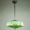Vintage Ceiling Lamp with Marble Glass Shade from EBA 1