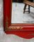 Antique Red Lacquer Chinoiserie Mirror 10