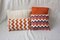 Coussin Zig Zag Geométrica Orange de Com Raiz 3