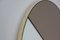 Orbis Dualis™ Mixed Tint Silver + Bronze Round Mirror with Brass Frame Small 4
