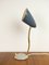 Blue-Grey Table Lamp with Gooseneck, 1950s 7