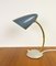 Blue-Grey Table Lamp with Gooseneck, 1950s 1