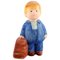 Figura de niño con bolsa de cerámica esmaltada de Lisa Larson para Gustavsberg, Imagen 1
