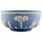 Large Bowl in Light Blue Stoneware with Classicist Scenes from Wedgwood, England, 1930s 1