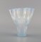 Veckla Vase in Light Blue Mouth Blown Art Glass by Arthur Percy for Gullaskruf 2