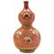 Antike japanische Kürbis-Vase aus Edo-Zeit in Porzellan-Optik 1
