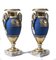 19th Century French Cobalt Porcelain Vases, Set of 2 3