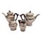 Tea and Coffee Silver 800 Set by Enrico Messulam for Bolli Milan, 1920s, Set of 4 1