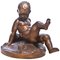 Bronze Sculpture of Child with Teddy Bear and Grasshopper by Pietro Piraino, 1940s 1