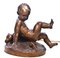 Escultura de niño con osito de peluche y grasshopper de bronce de Pietro Piraino, años 40, Imagen 2