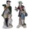 Polychrome Porcelains Hunters from Real Fabrica Napoli, 1800s, Set of 2 1