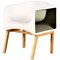 Vintage White Armchair Fiberglass and Wood by Felice Rossi, 1970s, Image 1