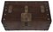 Vintage Chinese Wooden Chest with Decorations and Bronze Lock, Image 6
