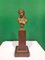 Small Antique French Bronze Bust of Odalisque with Red Marble Base 3