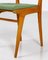 Vintage Italian Green Chairs, 1950s, Set of 6 3