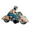 Jouet HKN Motorcyclist Vintage par Huki Kienberger, 1950s 1